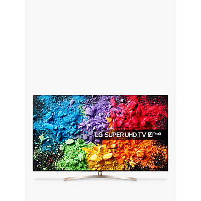 LG 55SK8100PLA LED HDR Super UHD 4K Ultra HD Smart TV, 55 with Freeview Play/Freesat HD, Cinema Screen Design, Dolby Atmos & Crescent Stand, Ultra HD Certified, Silver