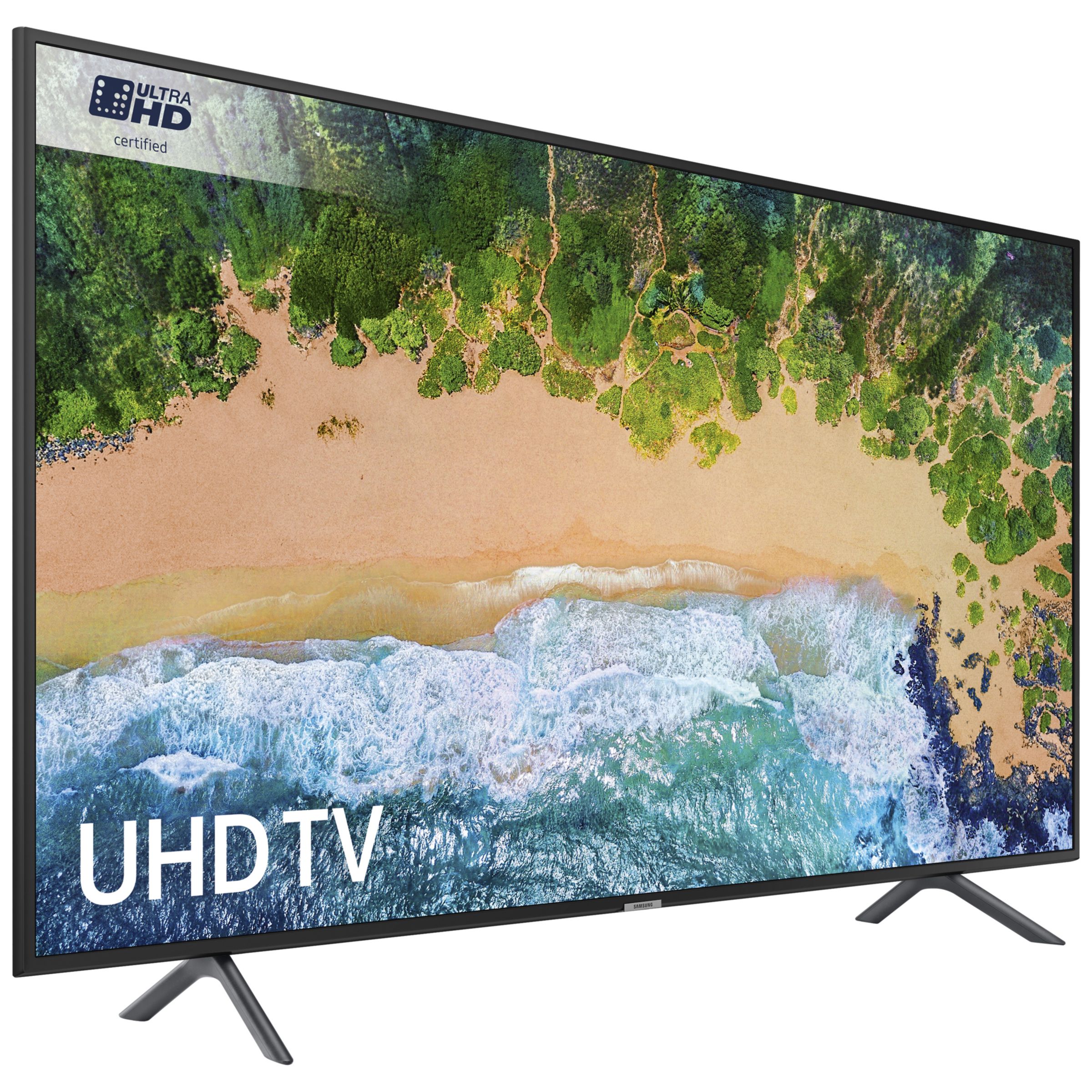 Begrænsninger boykot Lokomotiv Samsung UE49NU7100 HDR 4K Ultra HD Smart TV, 49" with TVPlus & 360 Design,  Ultra HD Certified, Black