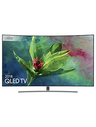 Samsung QE65Q8CN (2018) Curved QLED HDR 1500 4K Ultra HD Smart TV, 65" with TVPlus/Freesat HD & 360 Design, Ultra HD Premium Certified, Silver