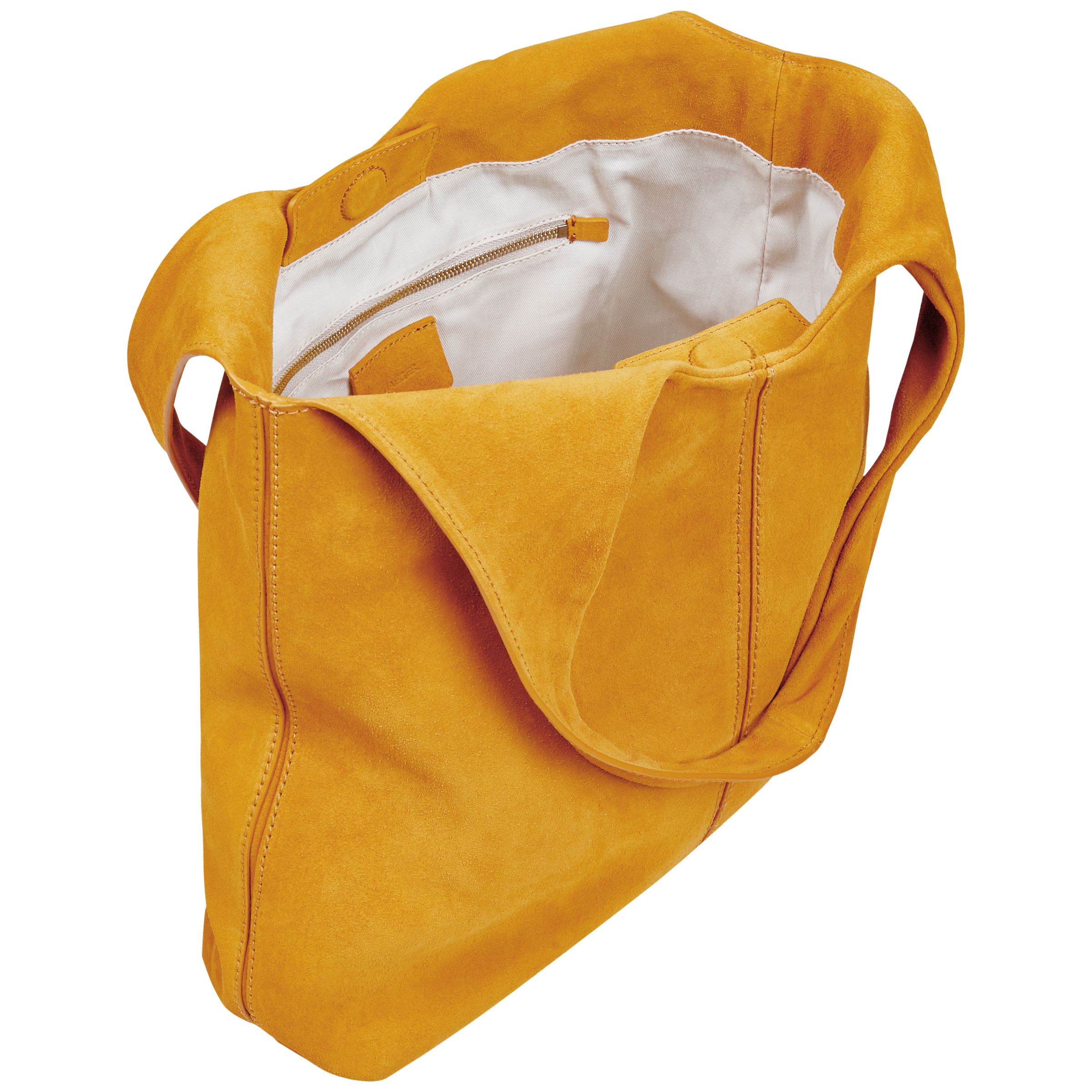 mustard yellow suede bag