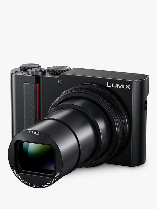 Panasonic Lumix DC-TZ200EB Digital Camera, 4K Ultra HD, 20.1MP, 15x Optical Zoom, Wi-Fi, EVF, 3" LCD Touch Screen, Black