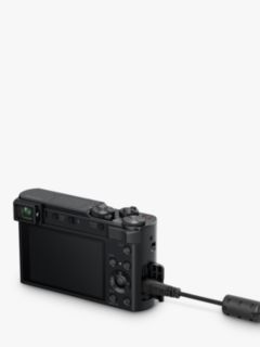 Panasonic Lumix DC-TZ200EB Digital Camera, 4K Ultra HD, 20.1MP, 15x Optical Zoom, Wi-Fi, EVF, 3" LCD Touch Screen, Black