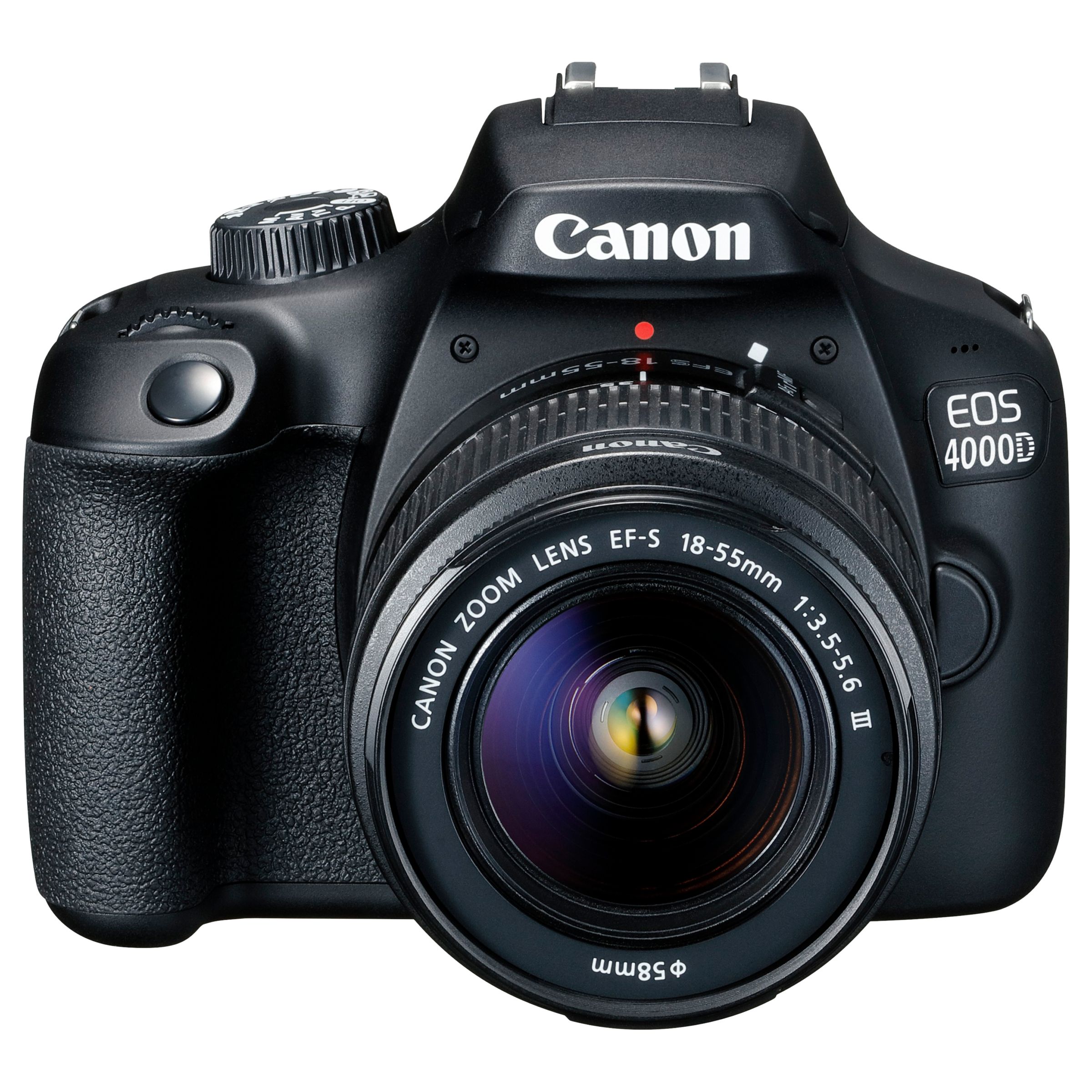 Canon EOS 4000D Camera with 18-55mm f/3.5-5.6 1080p Full HD, Wi-Fi, Optical Viewfinder, 2.7" LCD Screen, Black