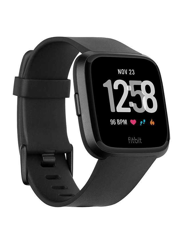 Fitbit Versa Smart Fitness Watch, Black/Aluminium