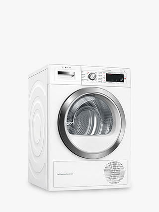Bosch WTWH7561GB Condenser Tumble Dryer with Heat Pump, 9kg Load, A++ Energy Rating, White