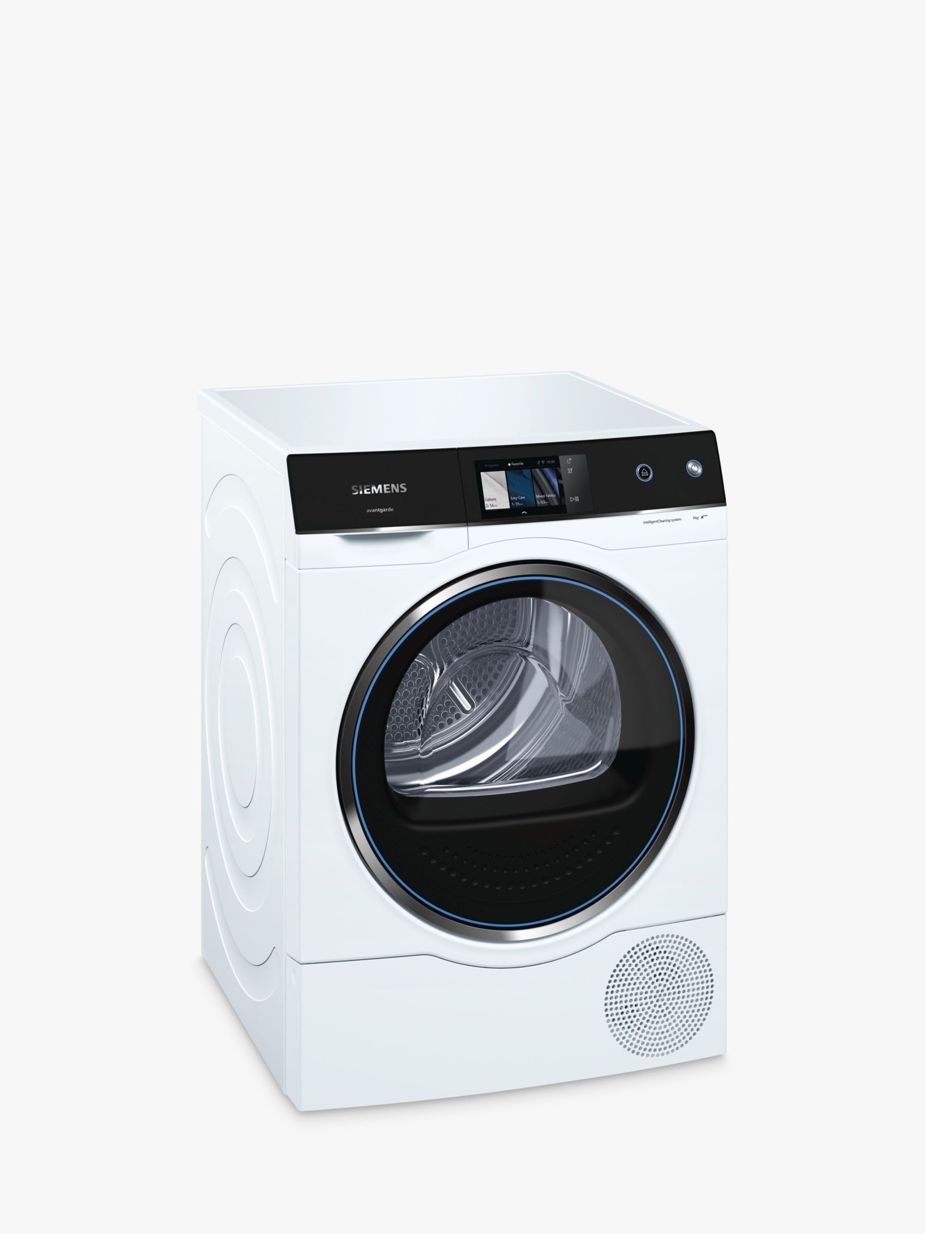 Siemens iQ500 WT7XH940GB Condenser Heat Pump Tumble Dryer, 9kg Load, A+++ Energy Rating, White