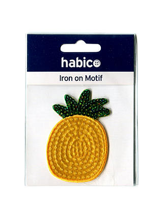 Habico Iron On Sequin Pineapple, Yellow