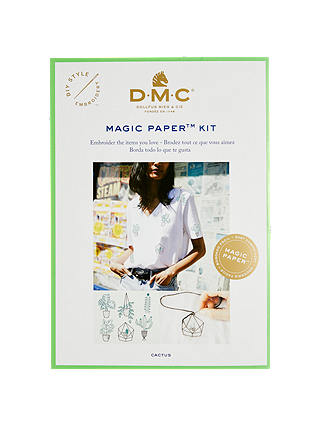 DMC Magic Paper Cactus Embroidery Kit