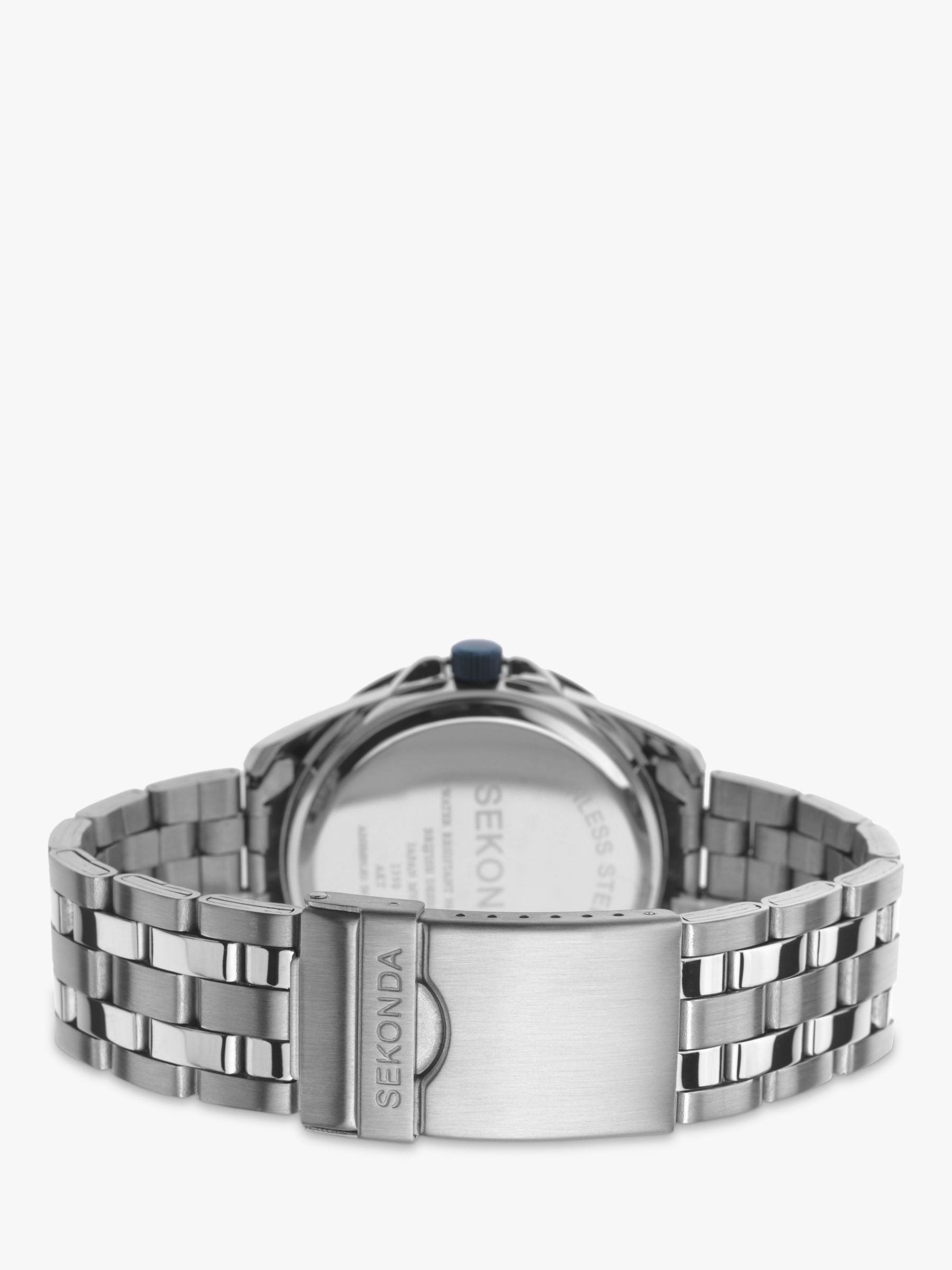 Buy Sekonda 1391.27 Men's Chronograph Bracelet Strap Watch, Silver/Blue Online at johnlewis.com