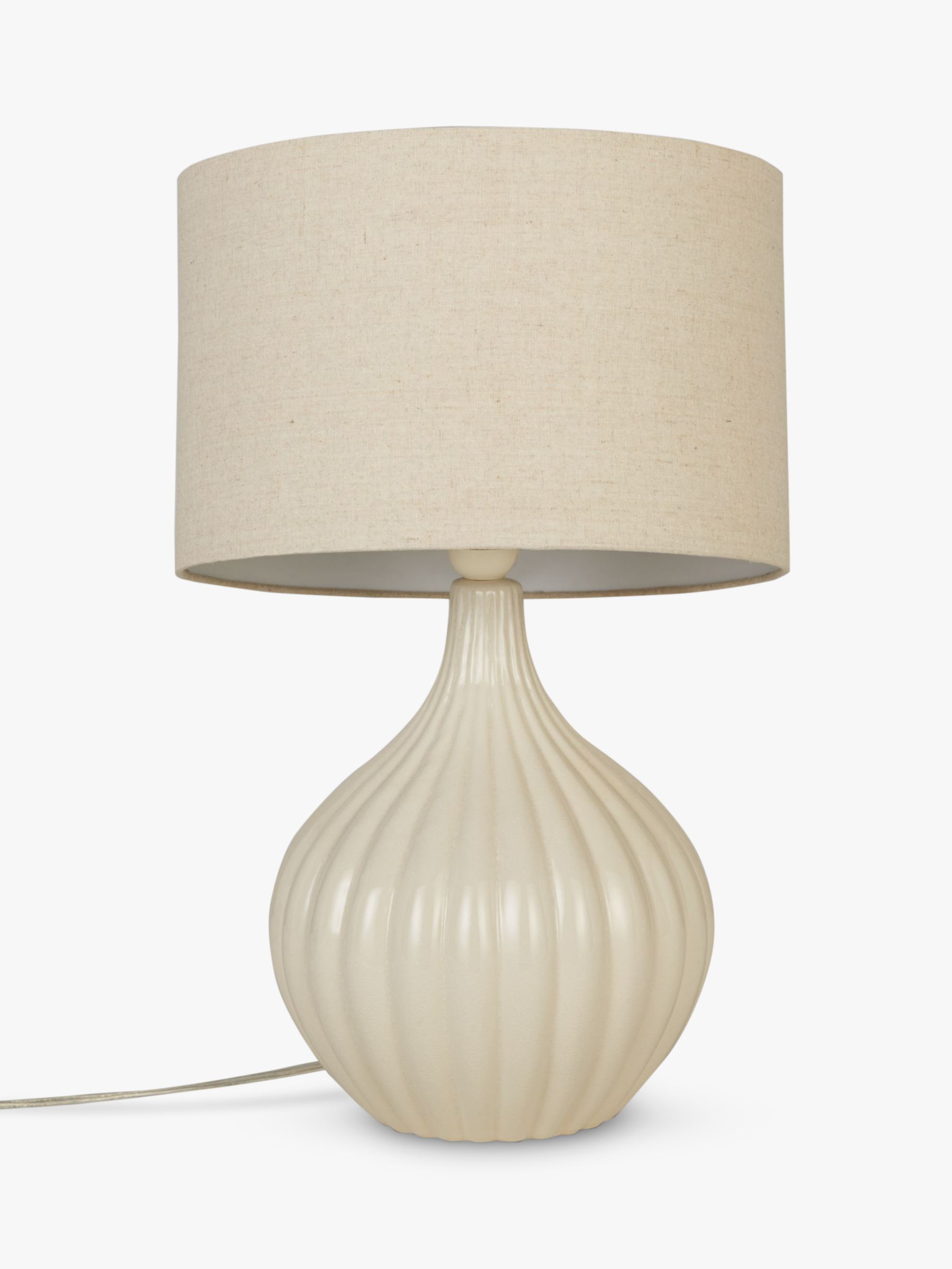 John Lewis & Partners Betsy Ceramic Table Lamp, Cream