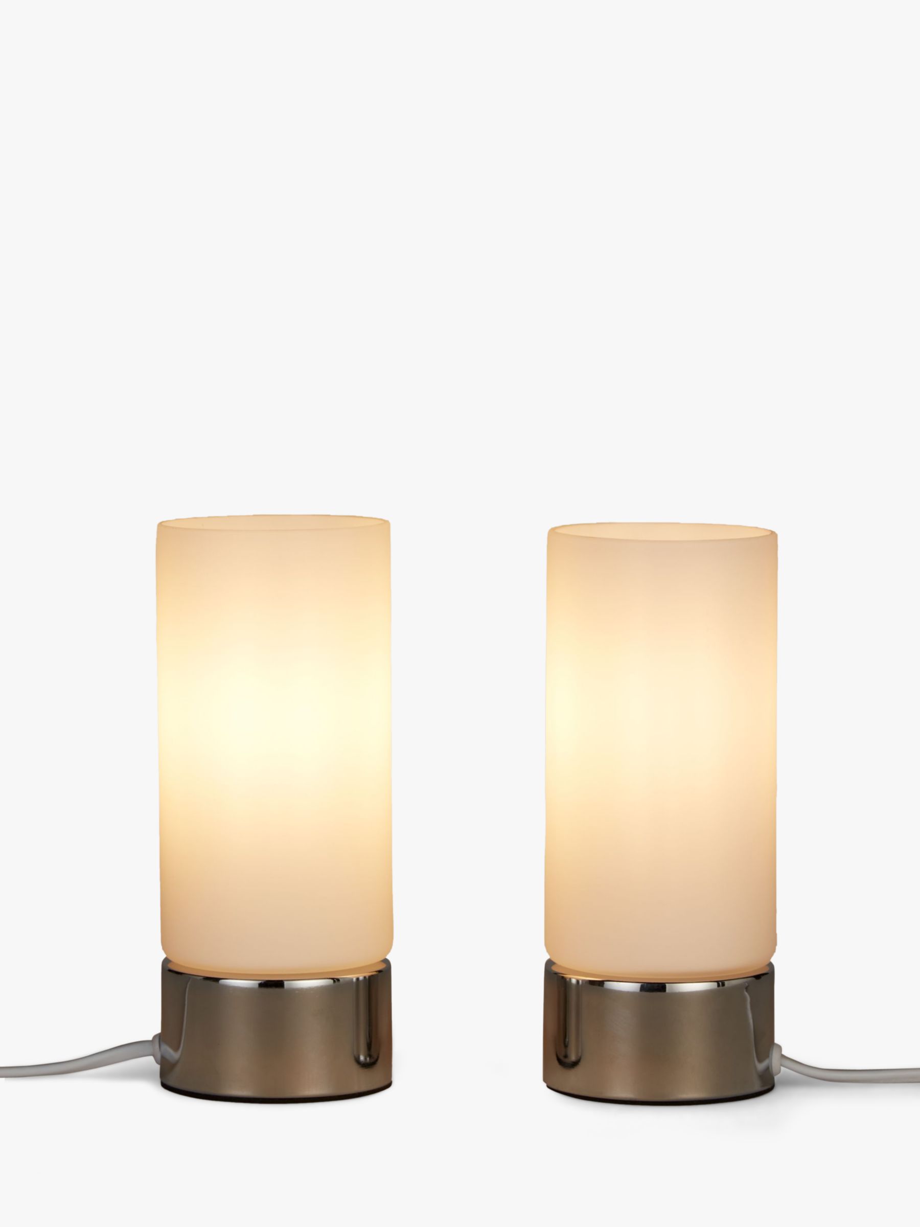 John Lewis Partners Cara Glass Touch Lamps Set Of 2 At John