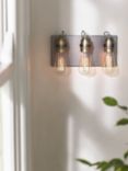 John Lewis Bistro 3 Arm Wall Light, Antique Brass