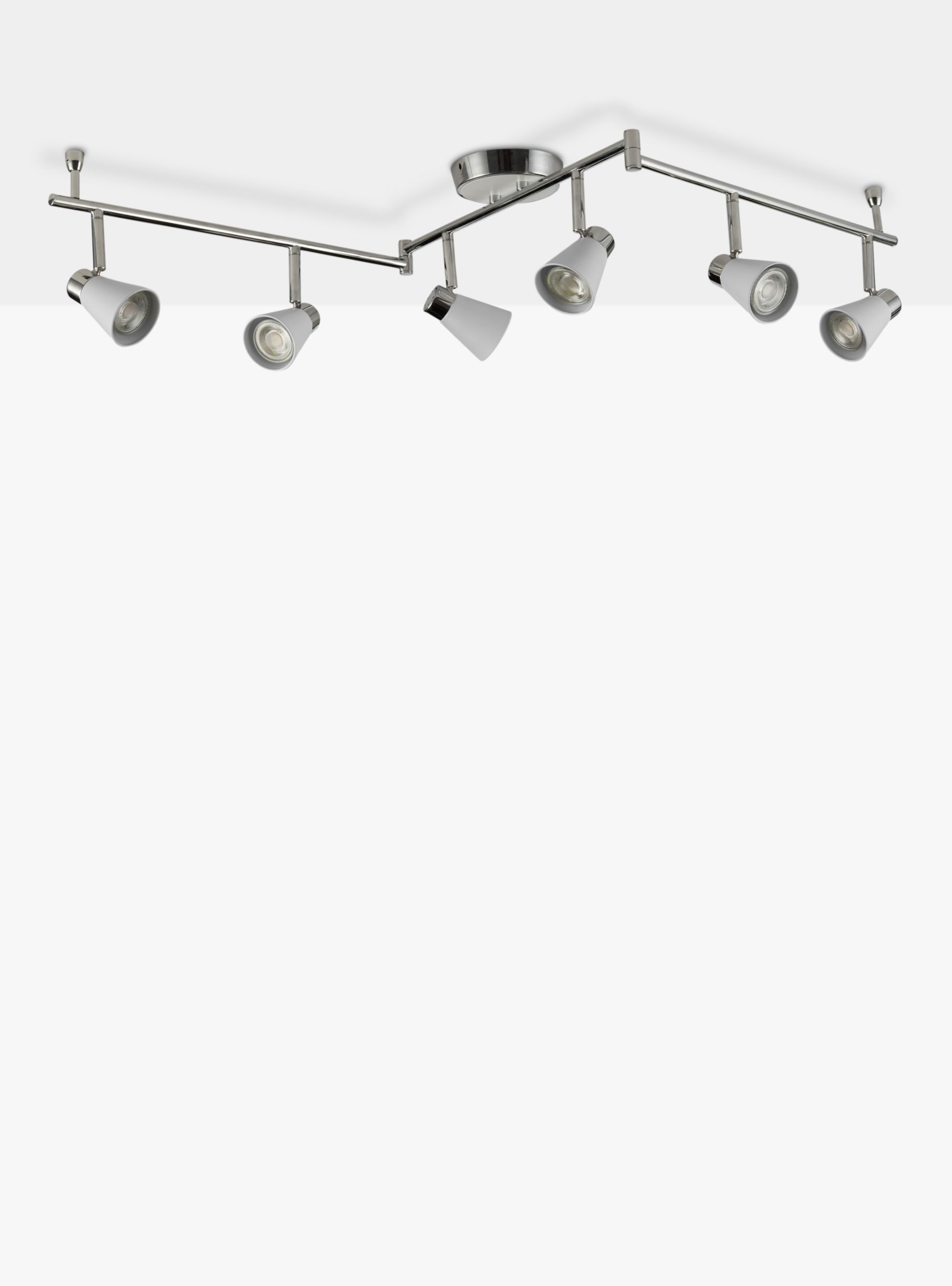 John Lewis Partners Logan Gu10 Led 6 Spotlight Ceiling Bar At