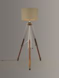 John Lewis Tommy Large Tripod Floor Lamp, Natural