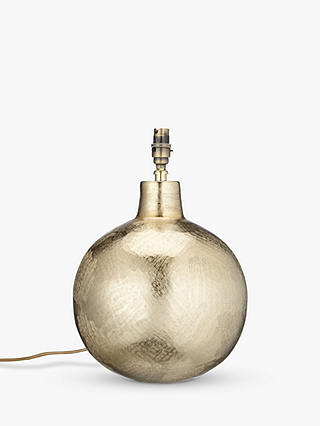 John Lewis & Partners Pari Etched Globe Lamp Base, Gold, H37cm