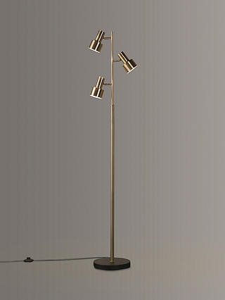 John Lewis & Partners Shelby GU10 LED Floor Lamp, Brass