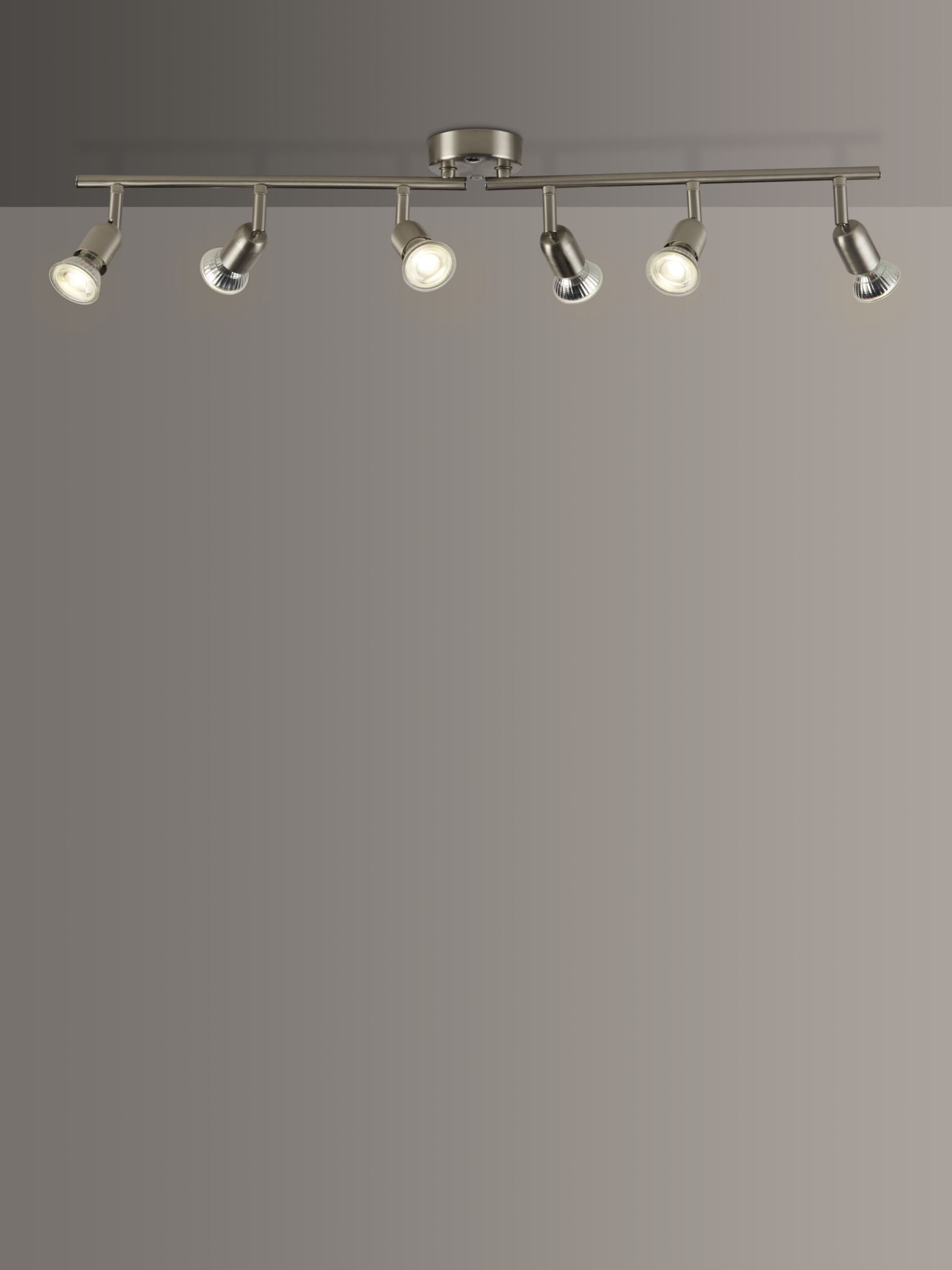 Photo of John lewis anyday keely 6 spotlight ceiling bar brushed steel