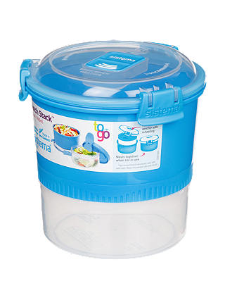 Sistema To Go Polypropylene Lunch Stack, 965ml, Assorted