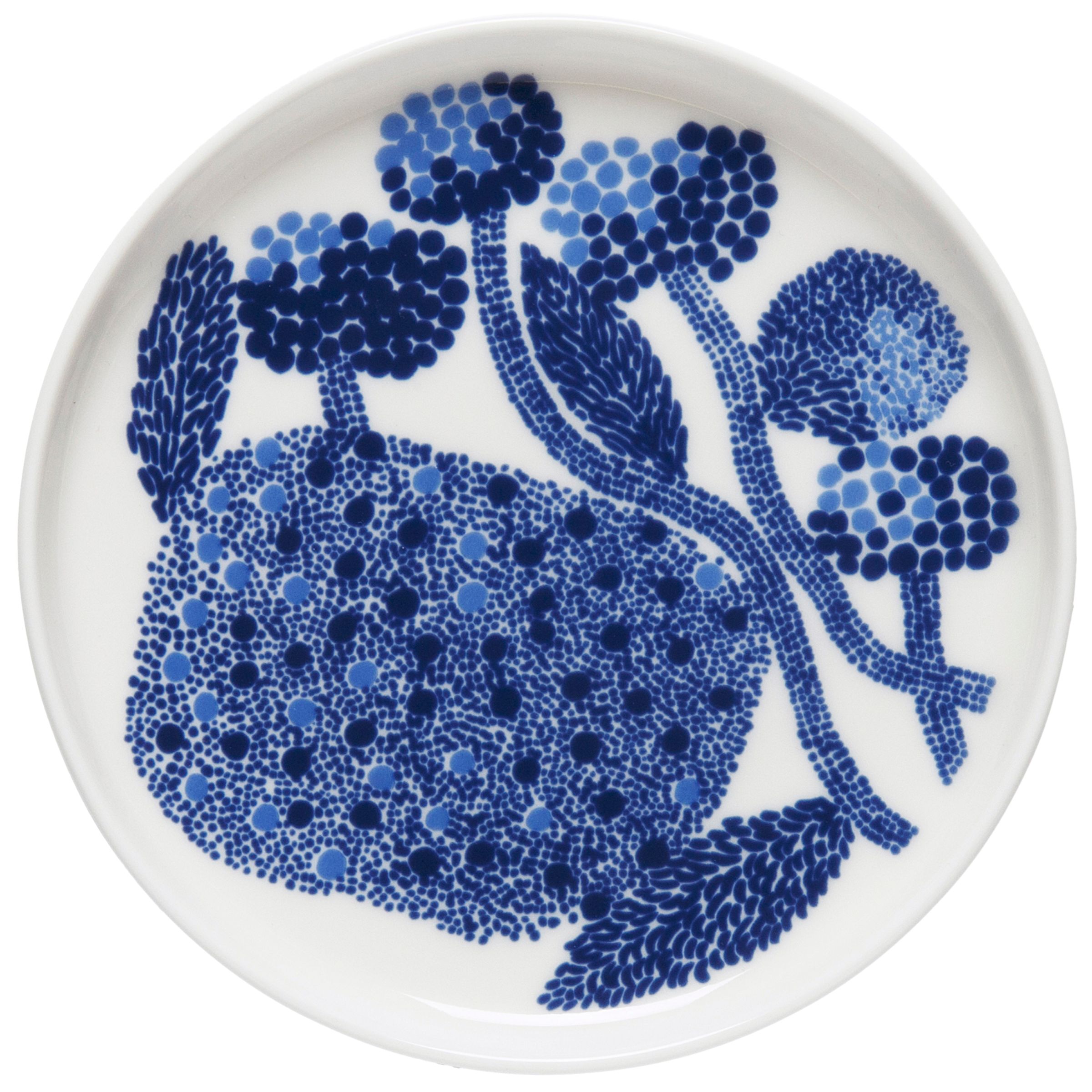 Marimekko Oiva Mynsteri Plate, Blue/White, 