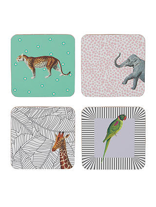 Yvonne Ellen Animal Coasters, Set of 4, Assorted