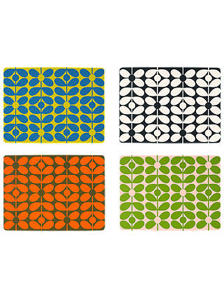 Orla Kiely 60s Flower Stem Placemats, Set of 4, Assorted