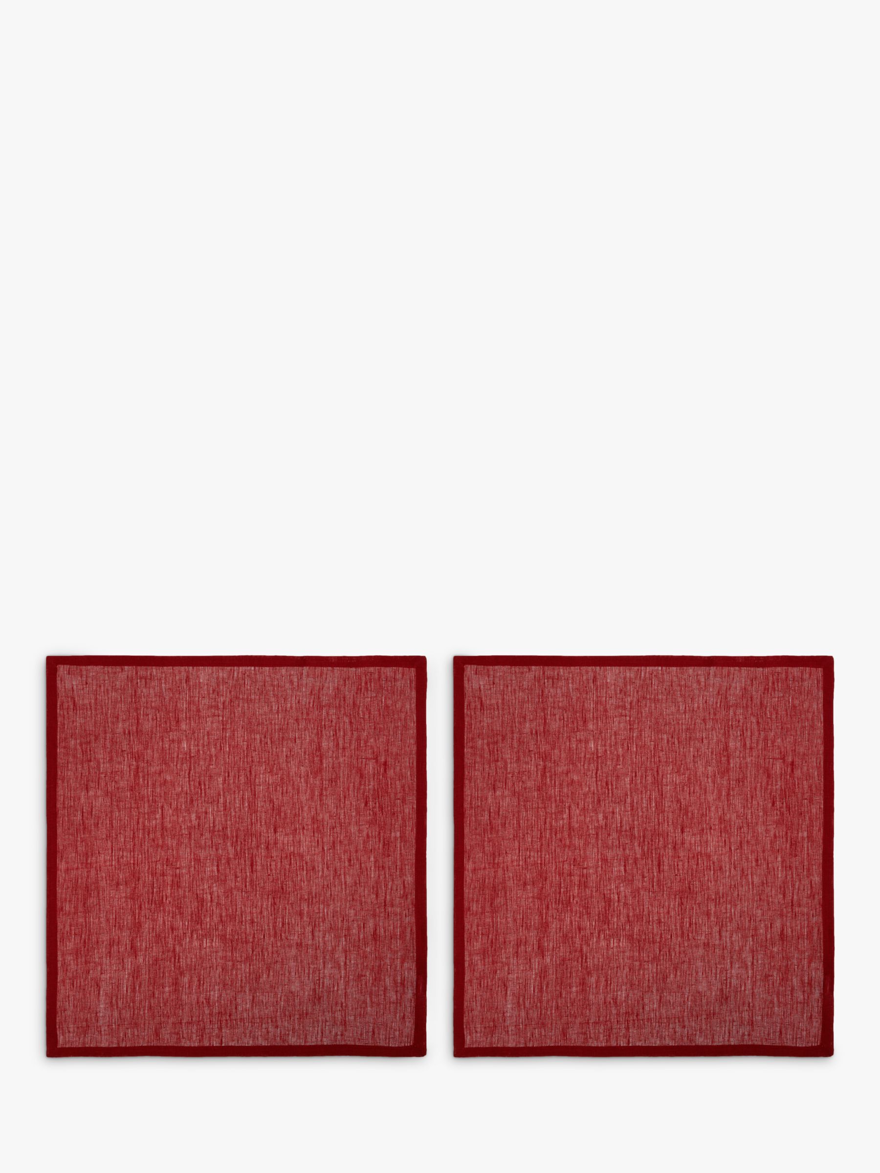 Croft Collection Linen Napkin, Set of 2, Red