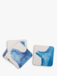 Rick Stein Cork-Backed Coves of Cornwall Coasters, Set of 4, Blue/White