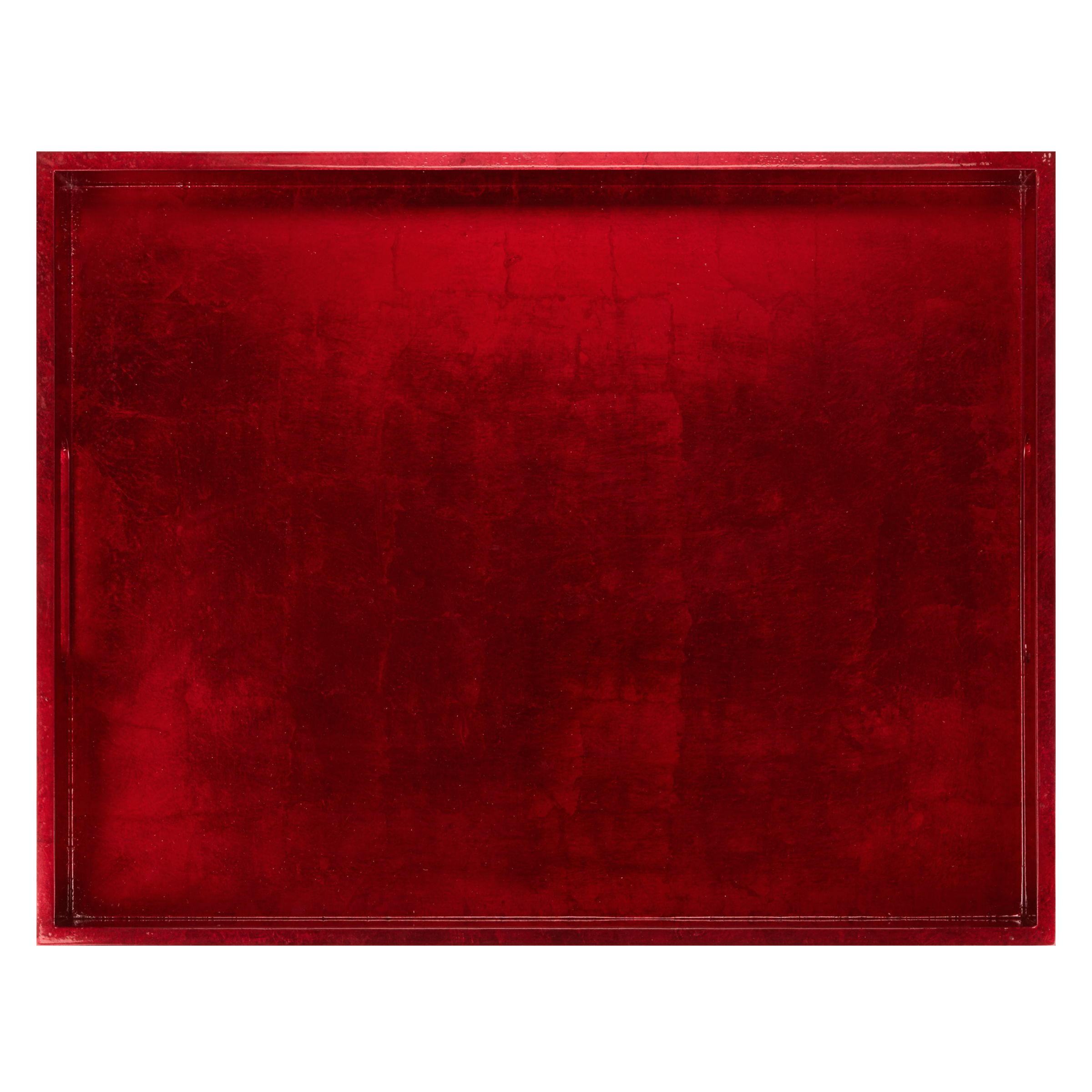 John Lewis & Partners Rectangular Lacquer Tray, Red