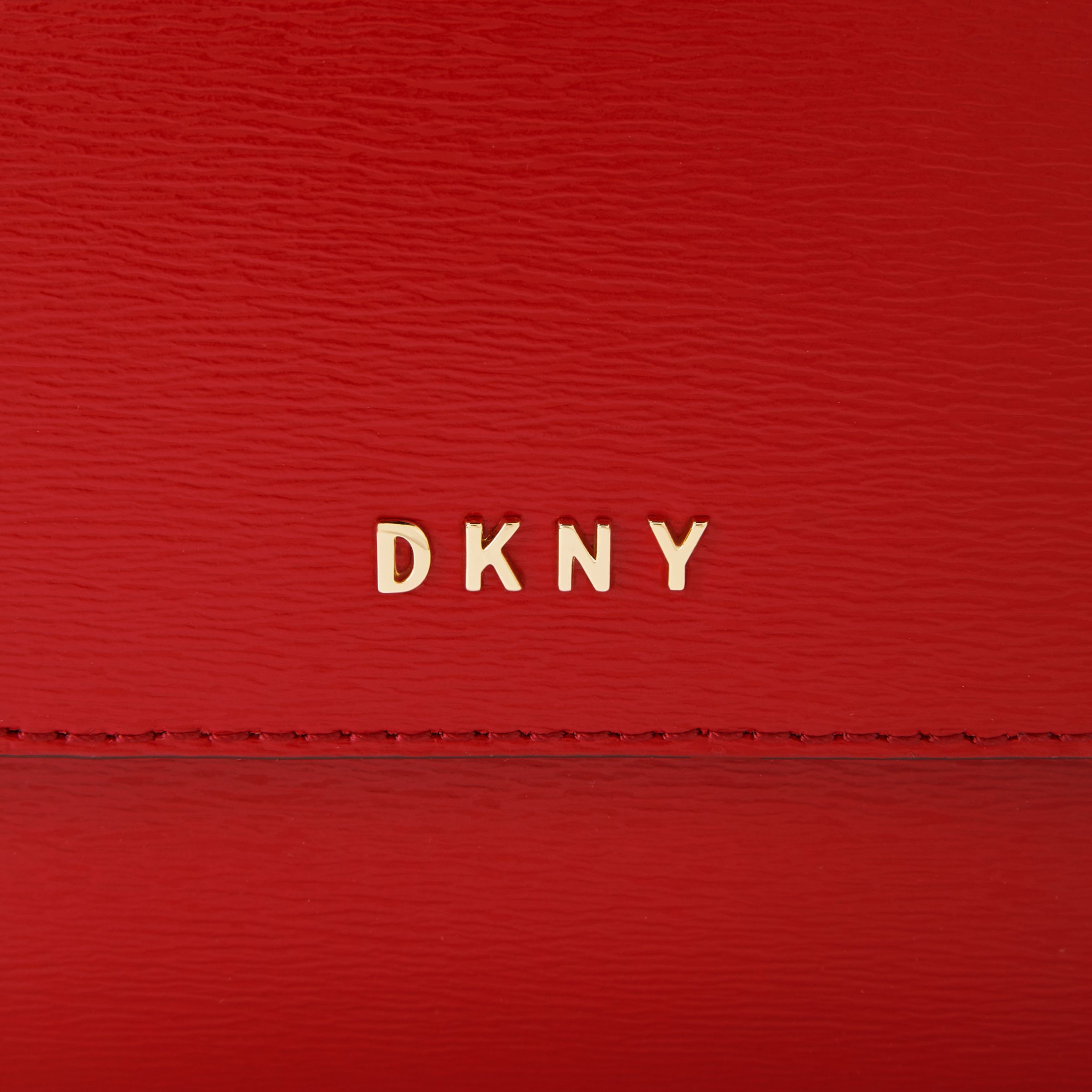 Dkny Bryant Leather Top Zip Backpack - Bright Red