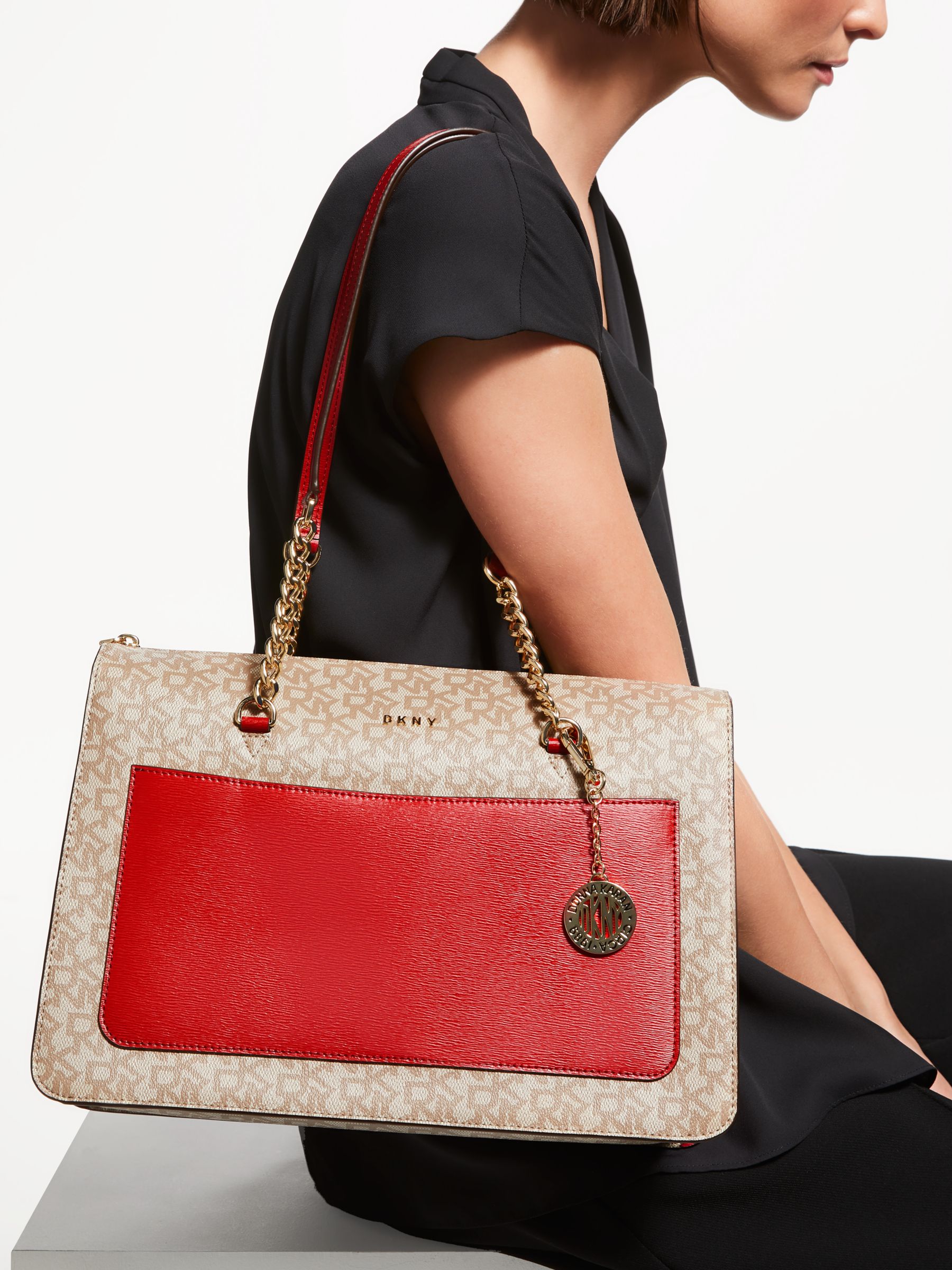 dkny red tote bag