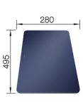 BLANCO Glass Food Chopping Board, Night Blue, L49.5cm