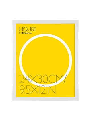 House by John Lewis Box Picture Frame, 24 x 30cm (9.5 x 12"), White
