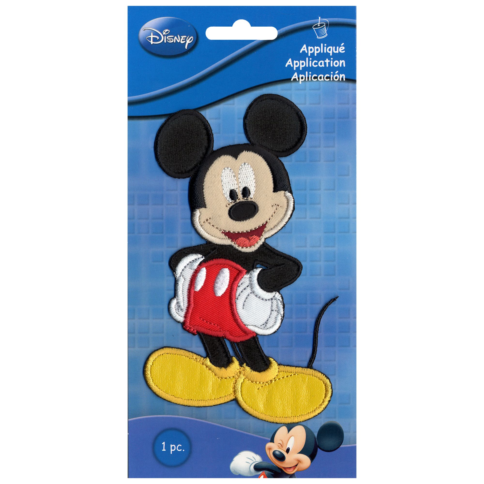 Simplicity Disney Mickey Mouse Iron On Patch, Black