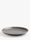 Design Project by John Lewis Porcelain Coupe Tea Plate, 17cm, Grey
