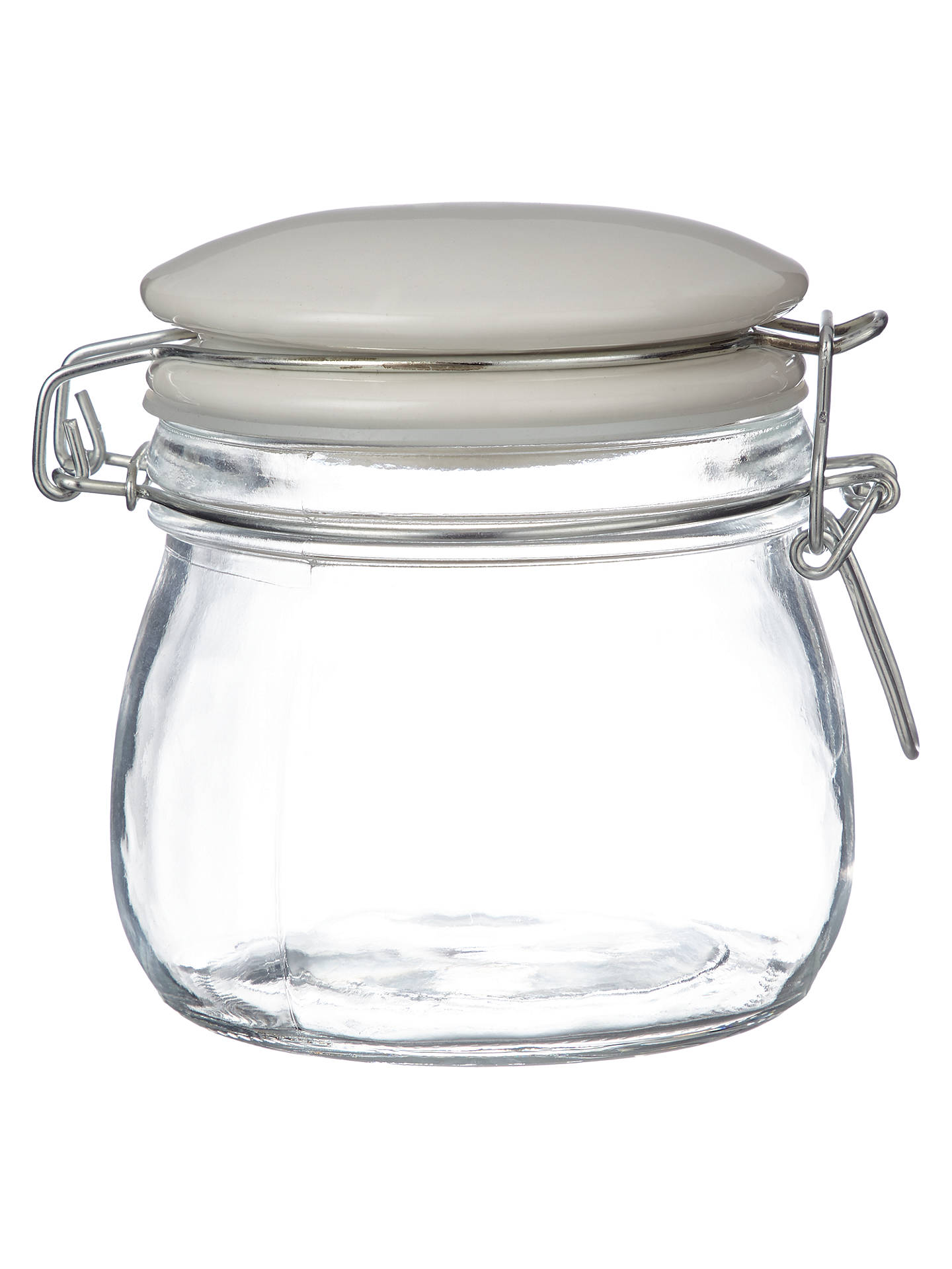 John Lewis Partners Ceramic Clip Top Glass Jar 550ml Clear At