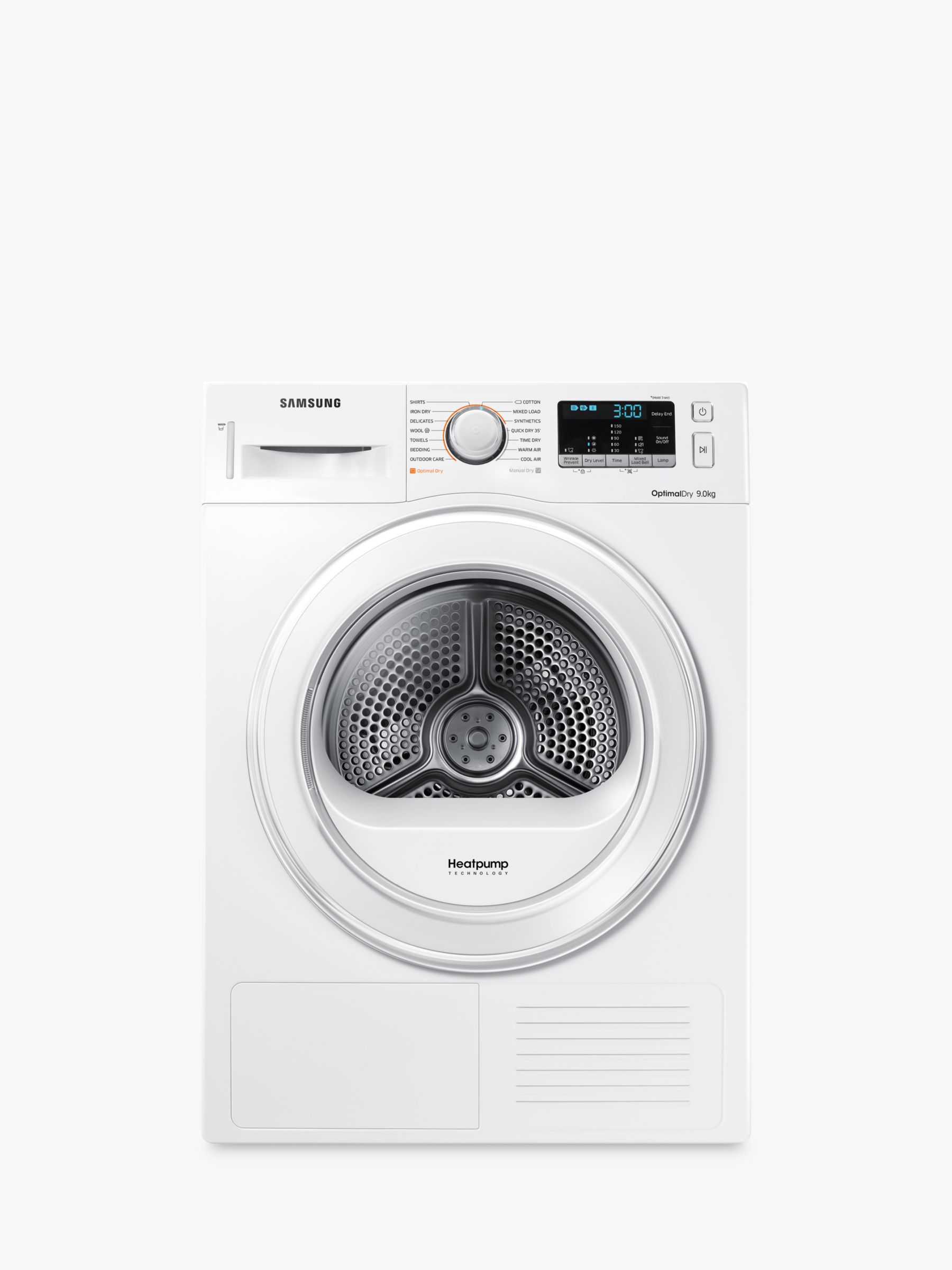 Samsung DV90M5000IW/EU Condenser Tumble Dryer with Heat Pump, 9kg Load, A++ Energy Rating, White