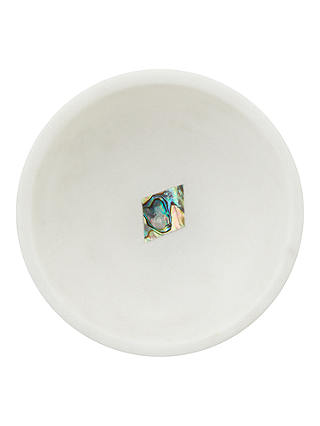 John Lewis & Partners Marble Trinket Dish With Diamond, White