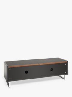 AVF Panorama PM120 TV Stand for TVs up to 60", Black, with Reversible Top, Walnut/Black