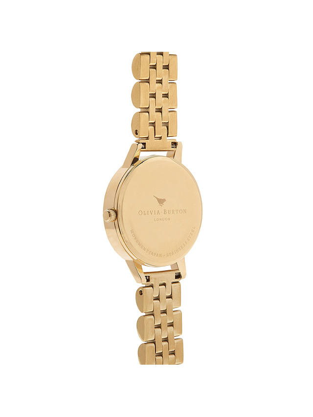 Olivia Burton Women's Mother of Pearl Dial Bracelet Strap Watch, Gold/Neutral Ob16mop01