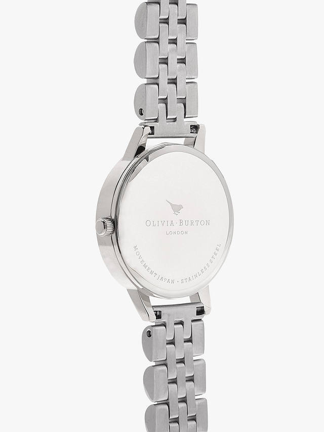 Olivia Burton Women's Mother of Pearl Dial Bracelet Strap Watch, Silver/Neutral Ob16mop02