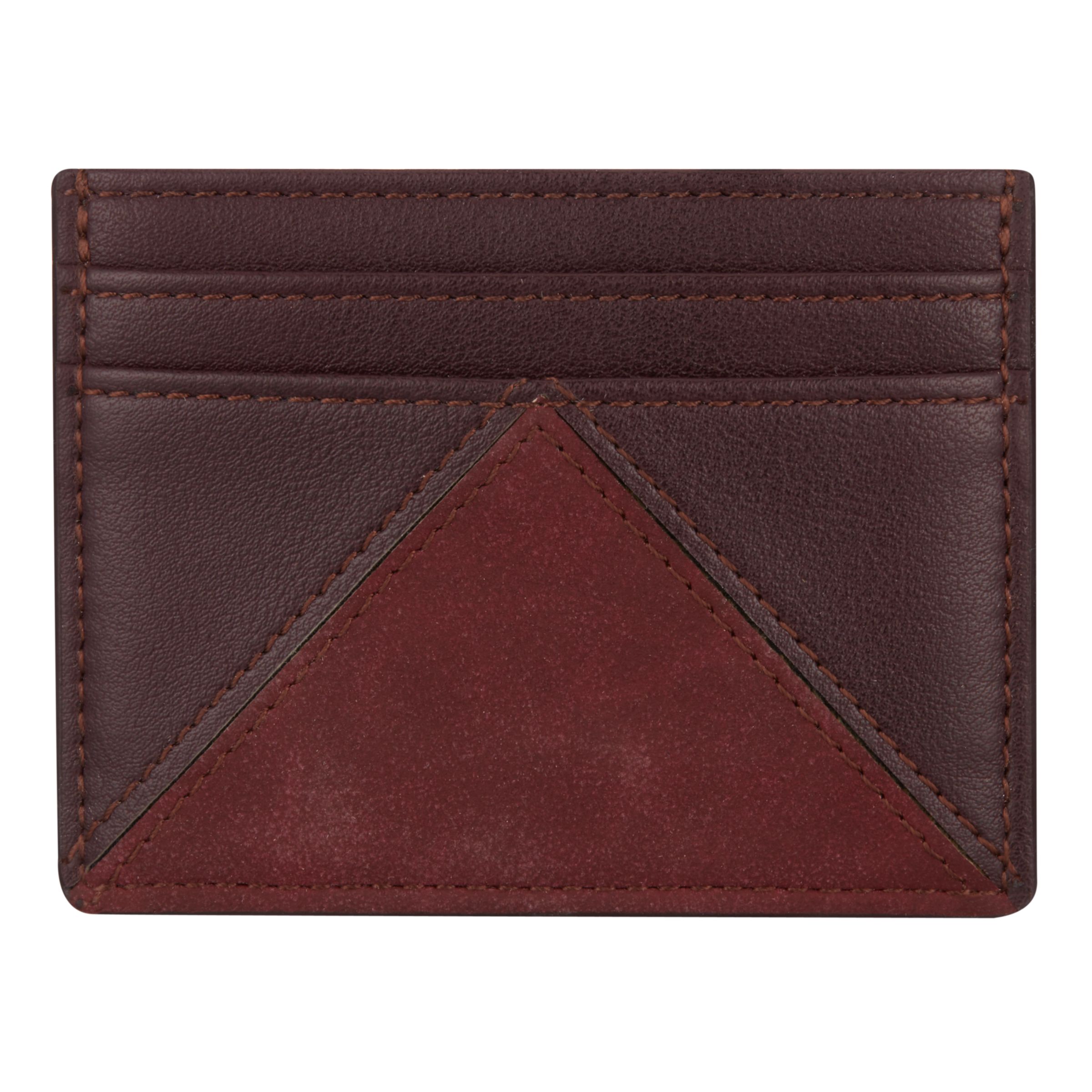 John Lewis & Partners Triangle Card Holder, Mulberry