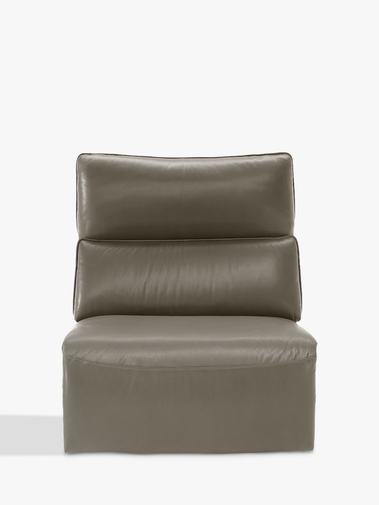 Natuzzi Stupore 001 Modular Armless Leather Armchair at ...