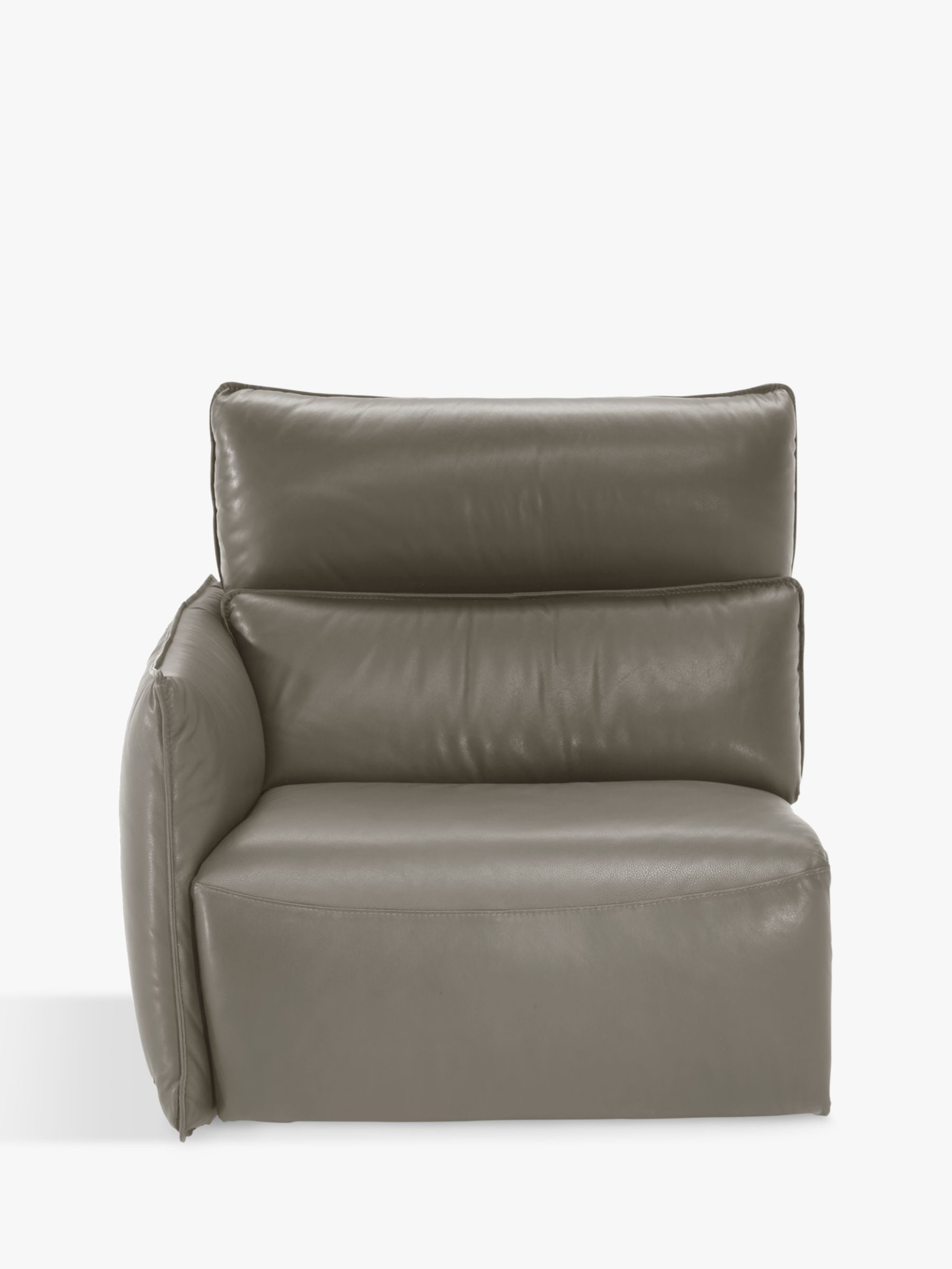Natuzzi Stupore 402 Rhf Leather Modular Sofa Unit With Power