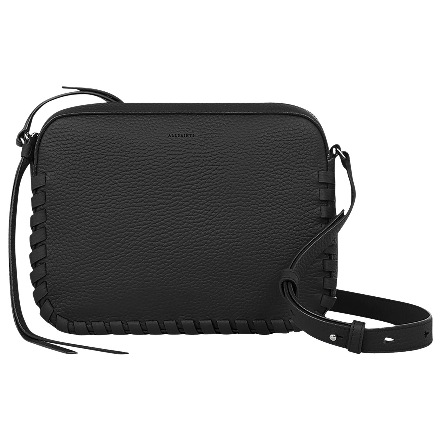 all saints black crossbody bag