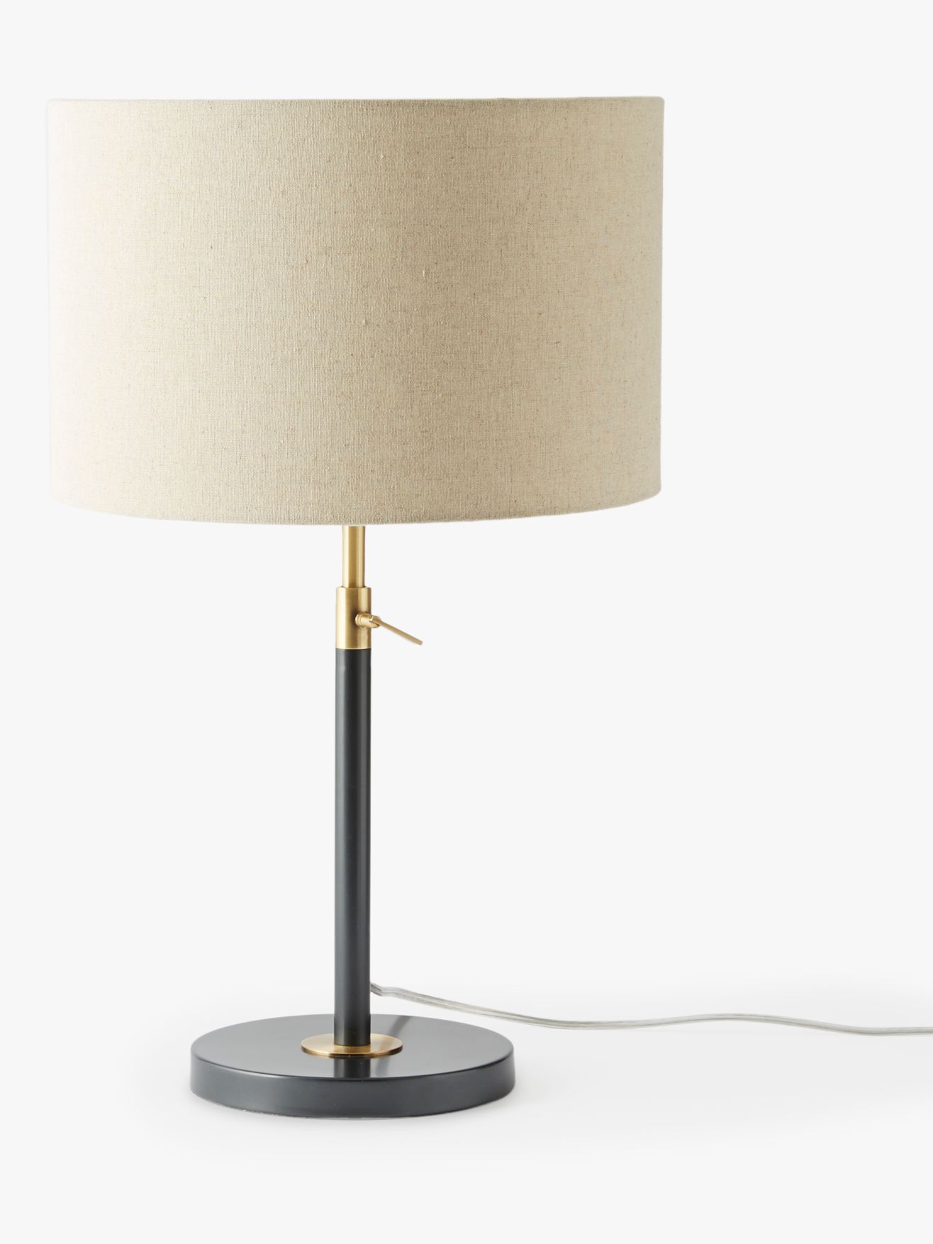 West Elm Telescoping Table Lamp Black At John Lewis And Partners