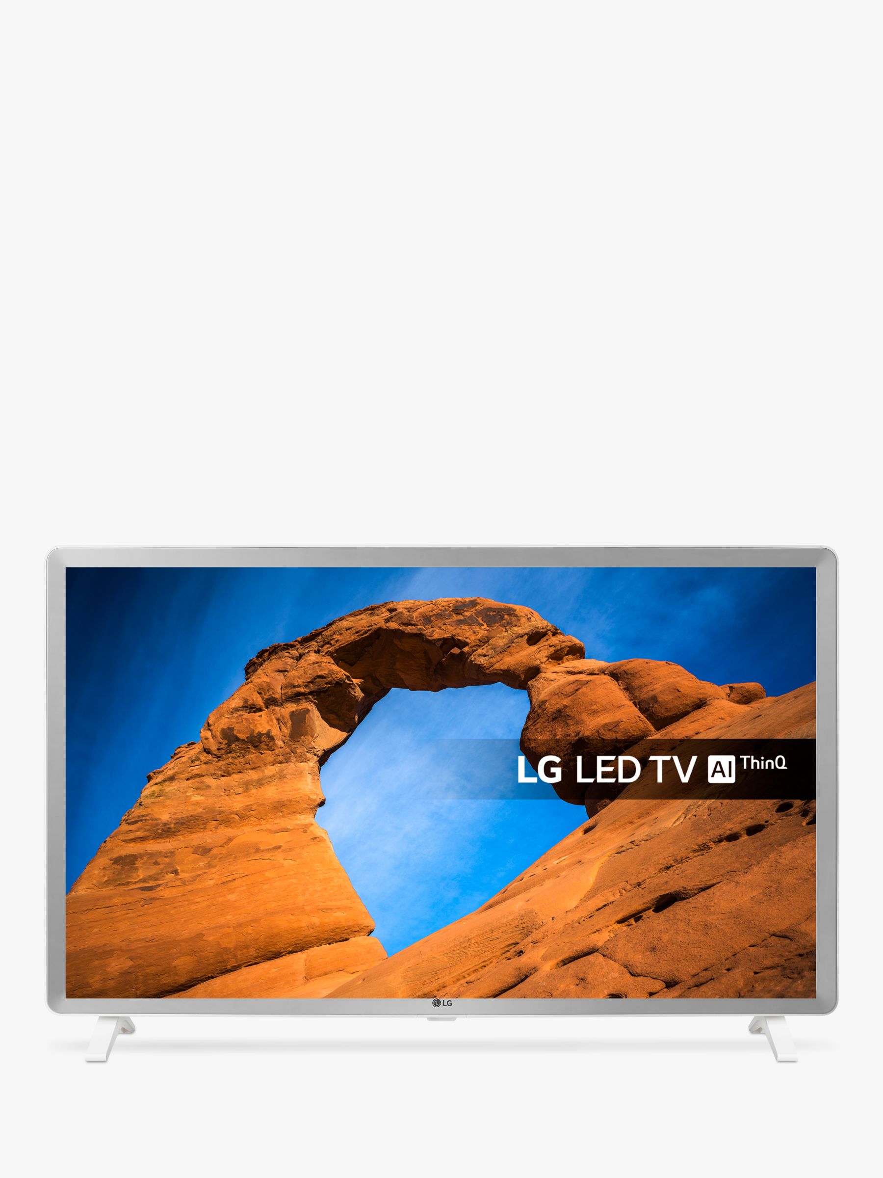 LG 32LK6200PLA LED HDR Full HD 1080p Smart TV, 32" with Freeview Play/Freesat HD, White & Grey