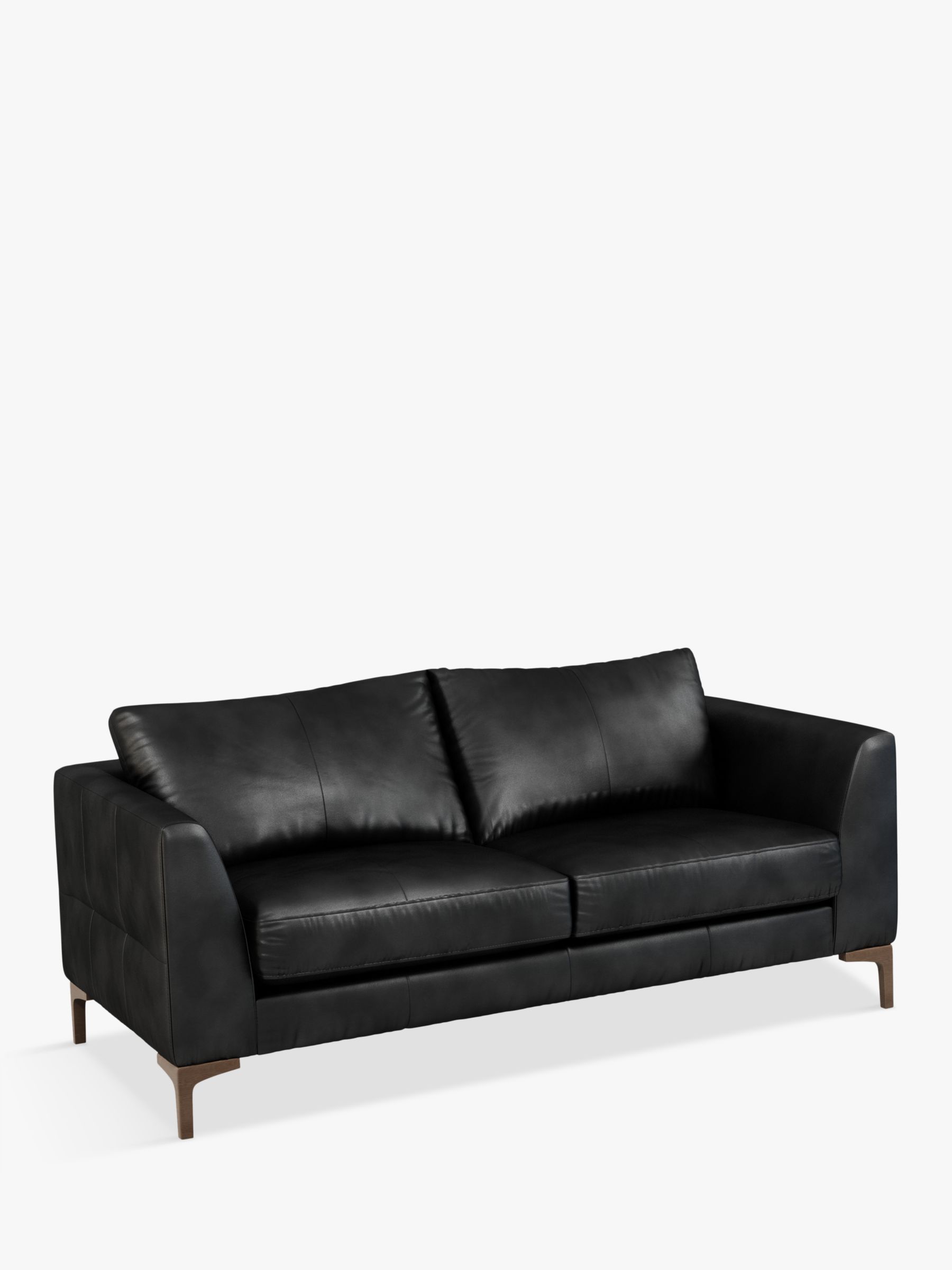 Photo of John lewis belgrave medium 2 seater leather sofa dark leg