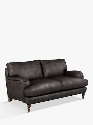 John Lewis Otley Medium 2 Seater Leather Sofa, Dark Leg