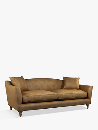 Croft Collection Melrose Grand 4 Seater Leather Sofa, Dark Leg