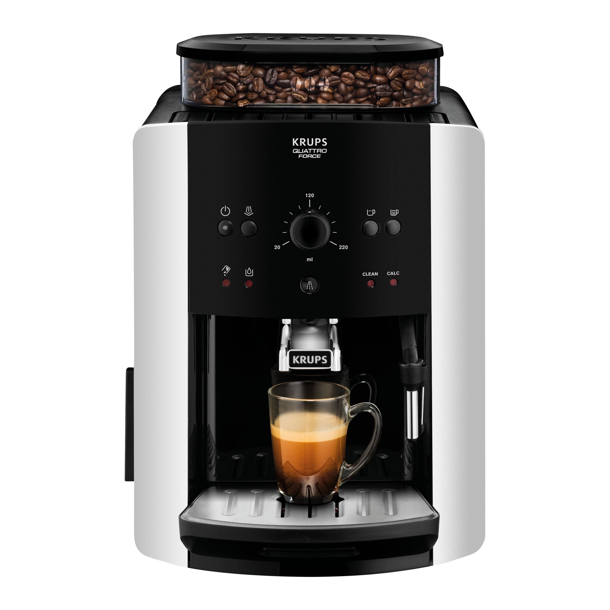 KRUPS EA811840 Arabica Manual Bean-to-cup Coffee Machine, Silver